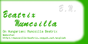 beatrix muncsilla business card